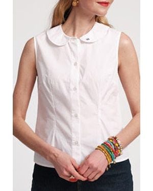 Frances Valentine Louise Collar Shell - White