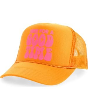 Local Beach Here For A Good Time Trucker Hat - Orange