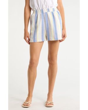 Sugarlips Vexie Striped High Waisted Shorts - Blue