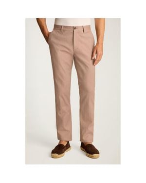 Bonobos Flat Front Stretch Cotton Herringbone Chinos - Natural