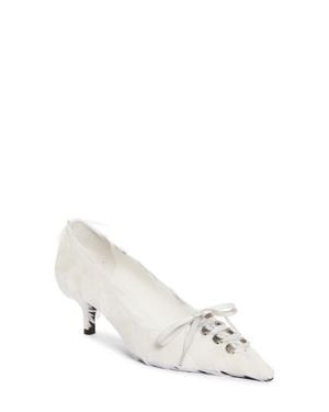 Prada Runway Kitten Heel Pump - White