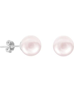 Donatello Gian Shell Pearl Studs Earrings - Pink