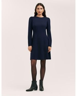 Finery London Eva Ponte Jersey Dress - Blue