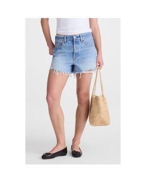 Madewell The Essex Baggy Denim Shorts - Blue