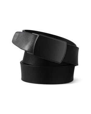 Lands' End Leather Adjustable Slide Belt - Black