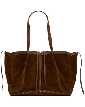 Hammitt Meryl Suede Leather Carryall Tote - Brown