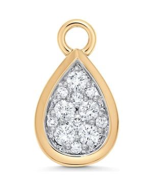 Sara Weinstock Pear Diamond Pendant Charm - Blue