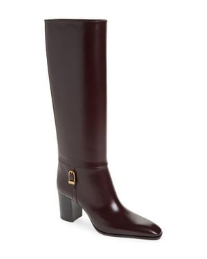 Saint Laurent Julia Tall Boot - Brown