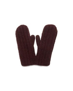 feel good Artisan Hand-Knit Denali Ribbed Mitten - Purple