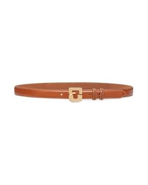 Gerard Darel Le Lauren Slim Leather Belt - White
