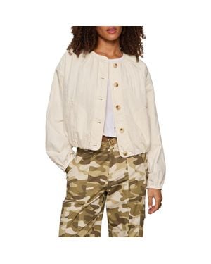 Sanctuary Dandelion Cotton Blend Quilted Jacket - Natural