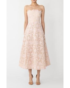 SAU LEE Rosalia Strapless Lace Dress - Pink