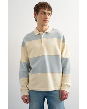 TOPMAN Oversize Rugby Shirt - Natural