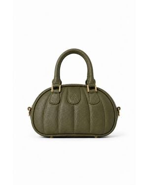 ROSZUAR Ameline Sculptural Italian Leather Top Handle - Green