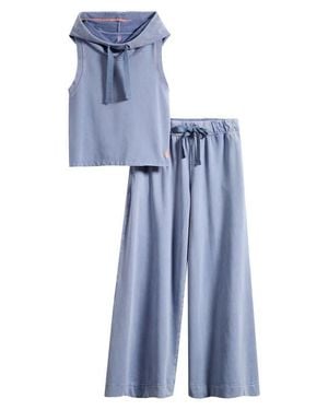 Free People Keep Pace Hoodie & Sweatpants Set - Blue
