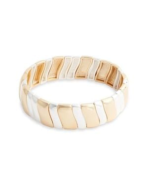 Nordstrom Wavy Link Stretch Bracelet - White