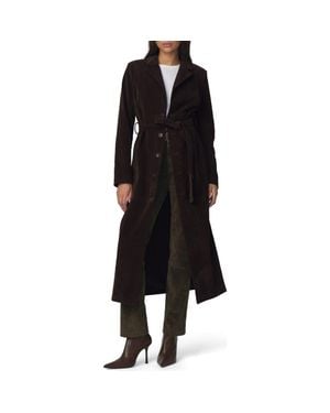 Joe's Jeans Faux Suede Long Coat - Black