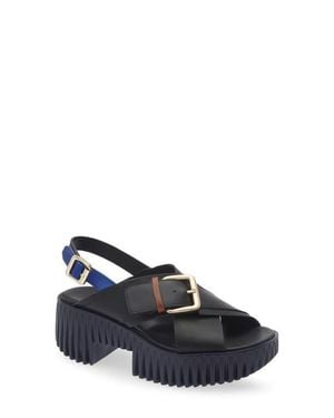 4Ccccees Plia Juno Platform Slingback Sandal - Blue
