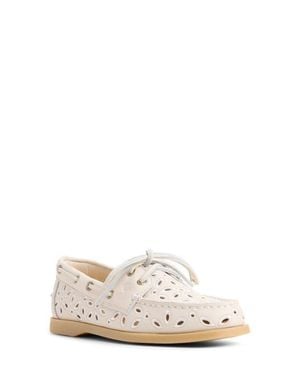 Sperry Top-Sider Authentic Original 2-Eye Embroidered Boat Shoe - White