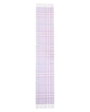 Burberry Giant Icon Check Cashmere Scarf - White