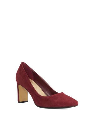 Dune Arriving Block Heel Pump - Red