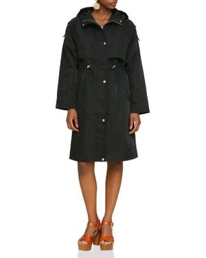 Avec Les Filles Hooded Utility Coat - Black