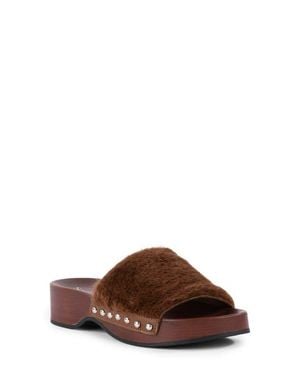 Seychelles Windswell Faux Fur Slide Sandal - Brown