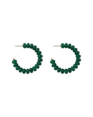 MacRae & Co Bauble Beaded Hoop Earrings - Green