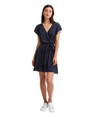 Belle & Bloom I'M The Star Wrap Dress - Blue