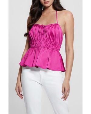 Guess Ysabella Satin Halter Camisole - Pink