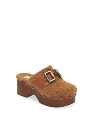 Cordani Winona Faux Shearling Platform Clog - Brown