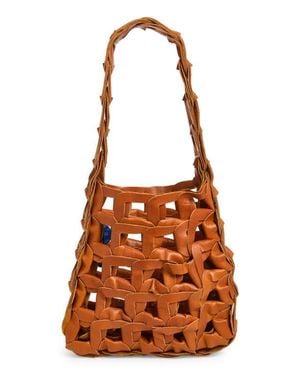 SC103 Links Leather Shoulder Bag - Brown