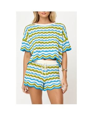LSPACE Sun Chaser Stripe Top - Blue