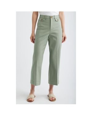 Spanx Easy Flare Crop Cotton Blend Pants - Green