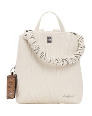 Desigual Mini Wave Embroidered Convertible Backpack - Natural
