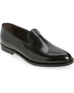 Brunello Cucinelli Leather Venetian Loafer - Black