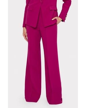 MILLY Nash Cady Wide Leg Pants - Red