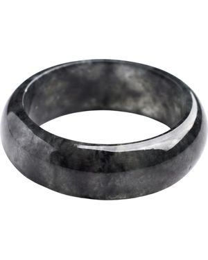 seree Sesame Gray Jade Solitaire Ring