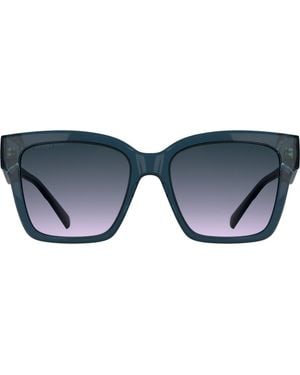 Kendra Scott Dira 56Mm Rectangular Sunglasses - Blue