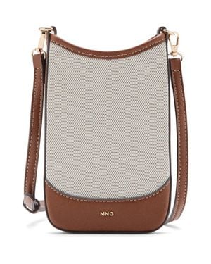 Mango Phone Crossbody Bag - Brown