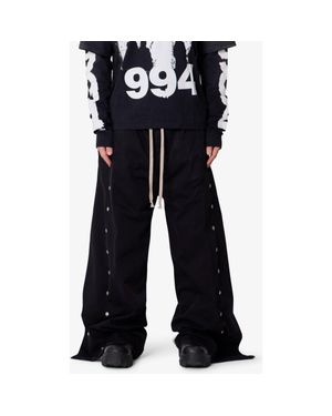 MNML Side Snap Wide Leg Pants - Blue