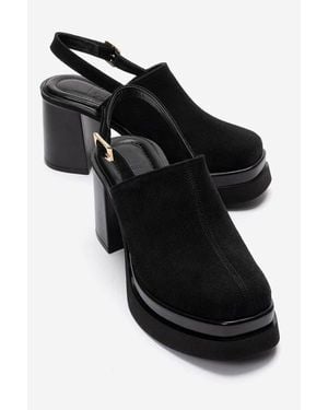 Prologue Shoes Bavix Block Heel Platform Sandal - Black