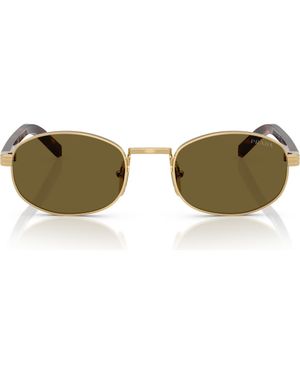 Prada 52Mm Oval Sunglasses - Brown