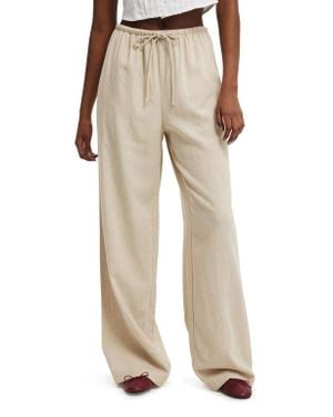 Cotton On Haven Wide Leg Pant - Natural