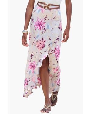 Lascana Ruffled Maxi Skirt - Pink