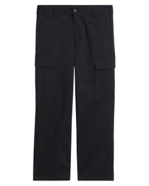 BOSS Pago Flat Front Cotton Twill Cargo Pants - Blue
