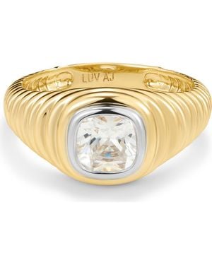 Luv Aj The Georgia Stone Signet Ring - Metallic