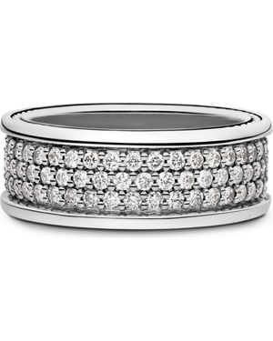 David Yurman Streamline Pavé Three Row Band - Metallic