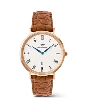 Daniel Wellington Classic Roman Numerals Leather Strap Watch, 40Mm - Multicolor