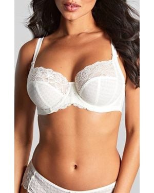 Panache Envy Underwire Stretch Lace Side Support Bra - White